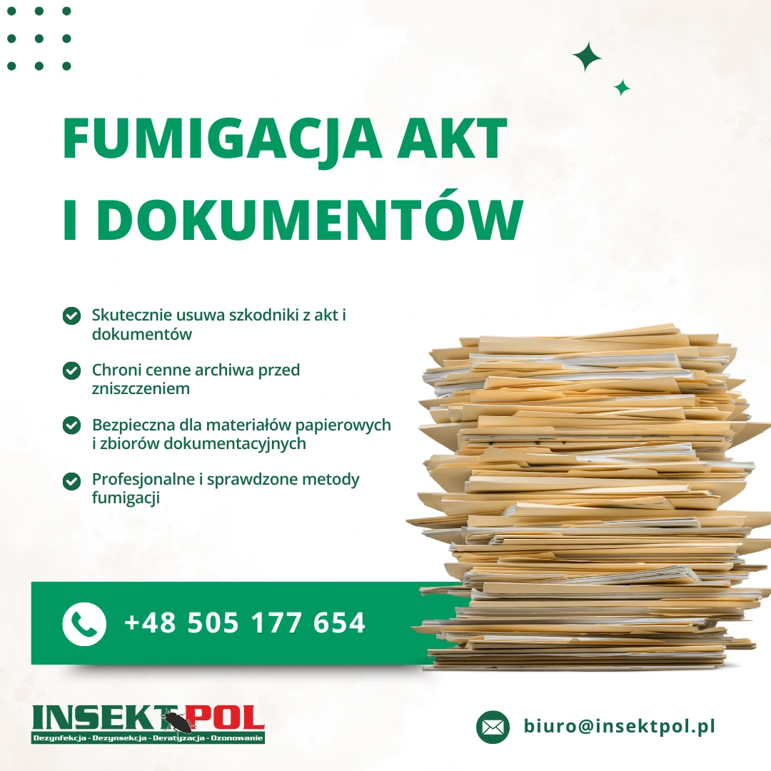 fumigacja akt i dokumentów