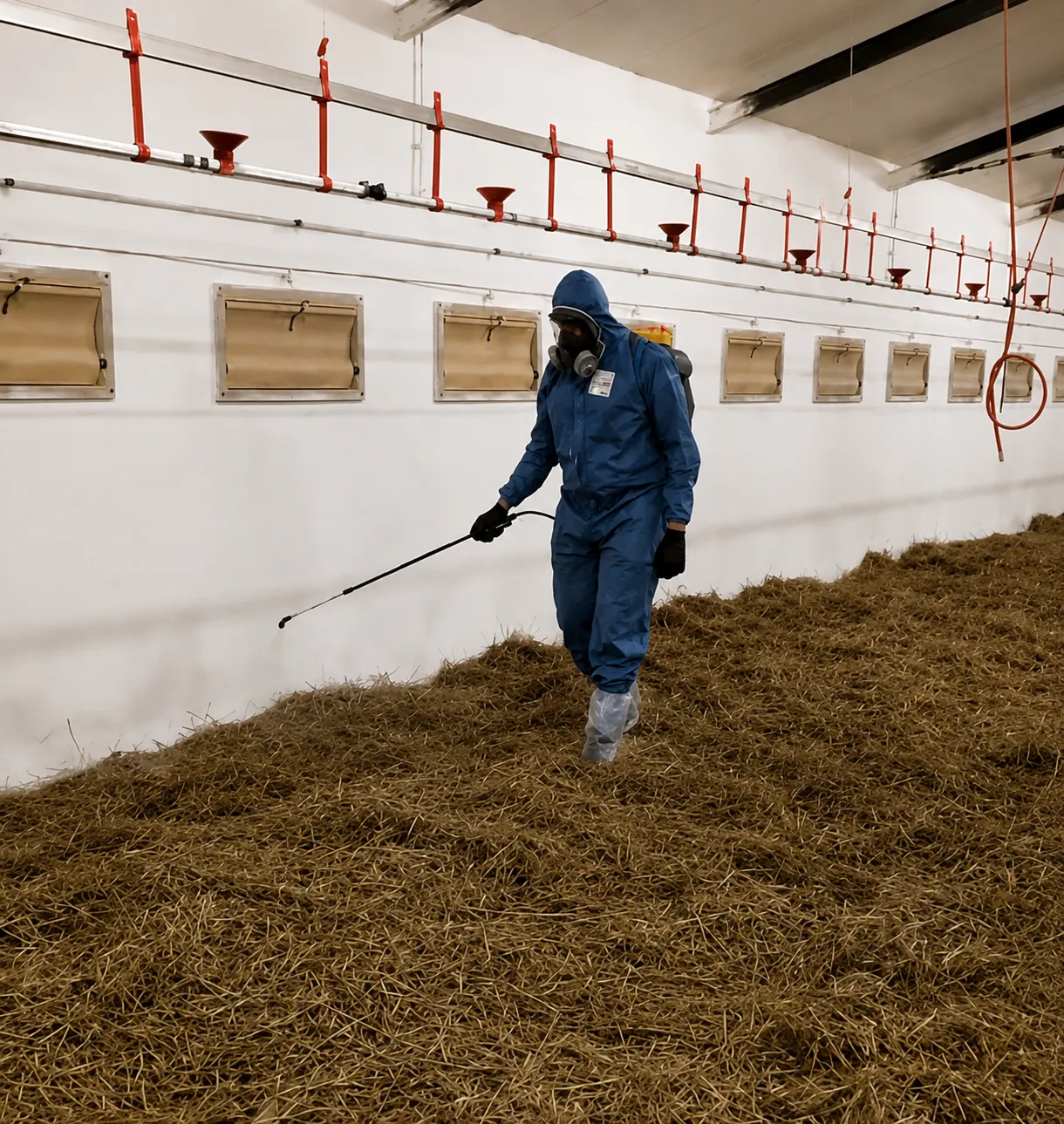 oprysk sciolki przed wstawieniem indykow